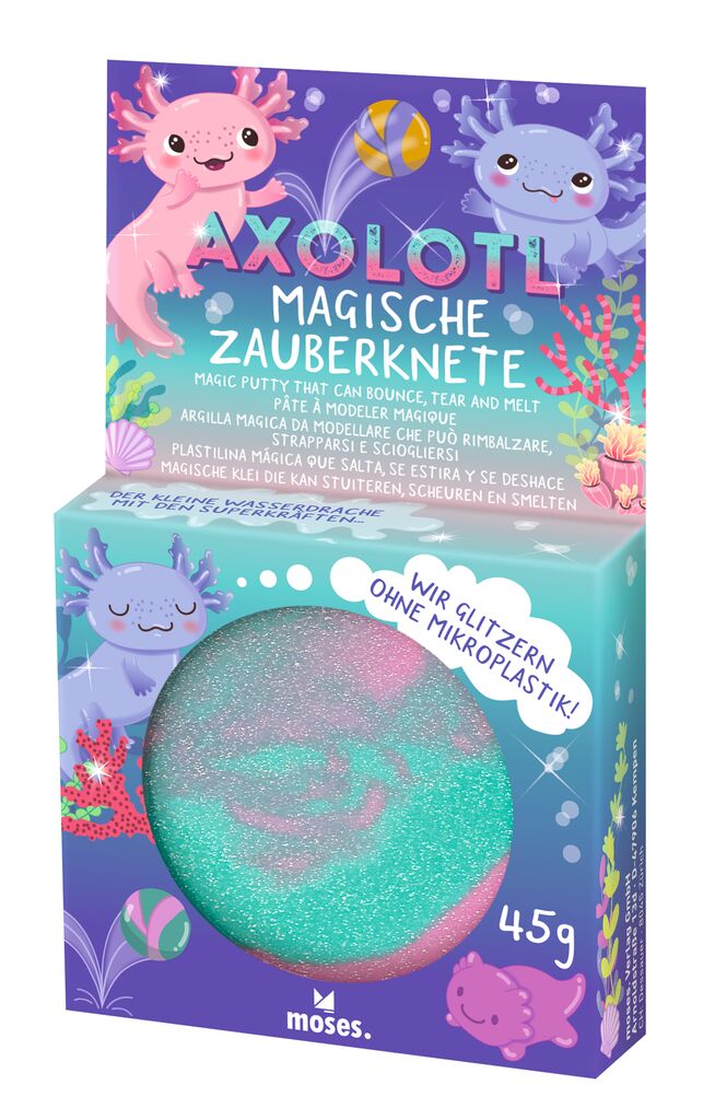 Magische Axolotl-Zauberknete rosa-grün