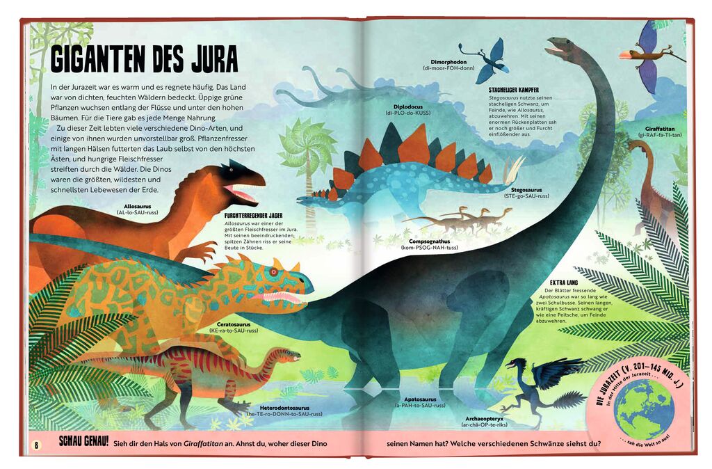 Mein saurierstarker Dino-Atlas - Eine Weltreise zu den Giganten der Urzeit