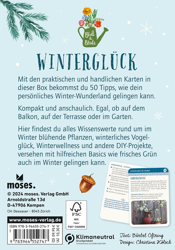 Blatt & Blüte Winterglück Kartenset