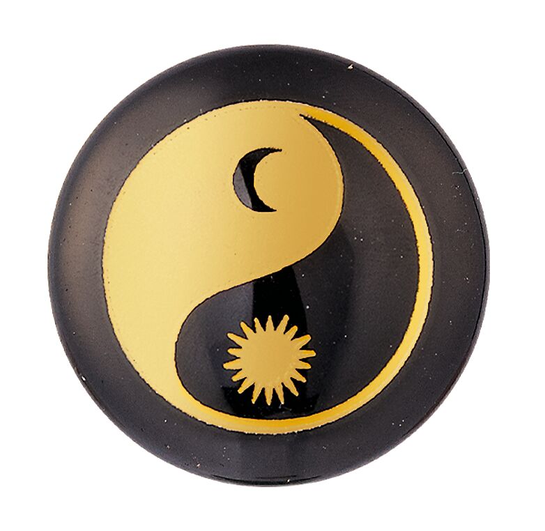 Omm for you Halbedelstein Yin Yang Obsidian