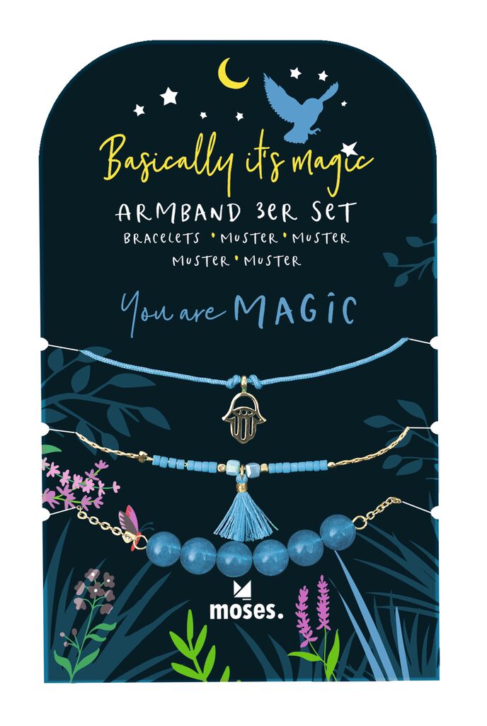 Basically it's magic Armbänder 3er Set Blau