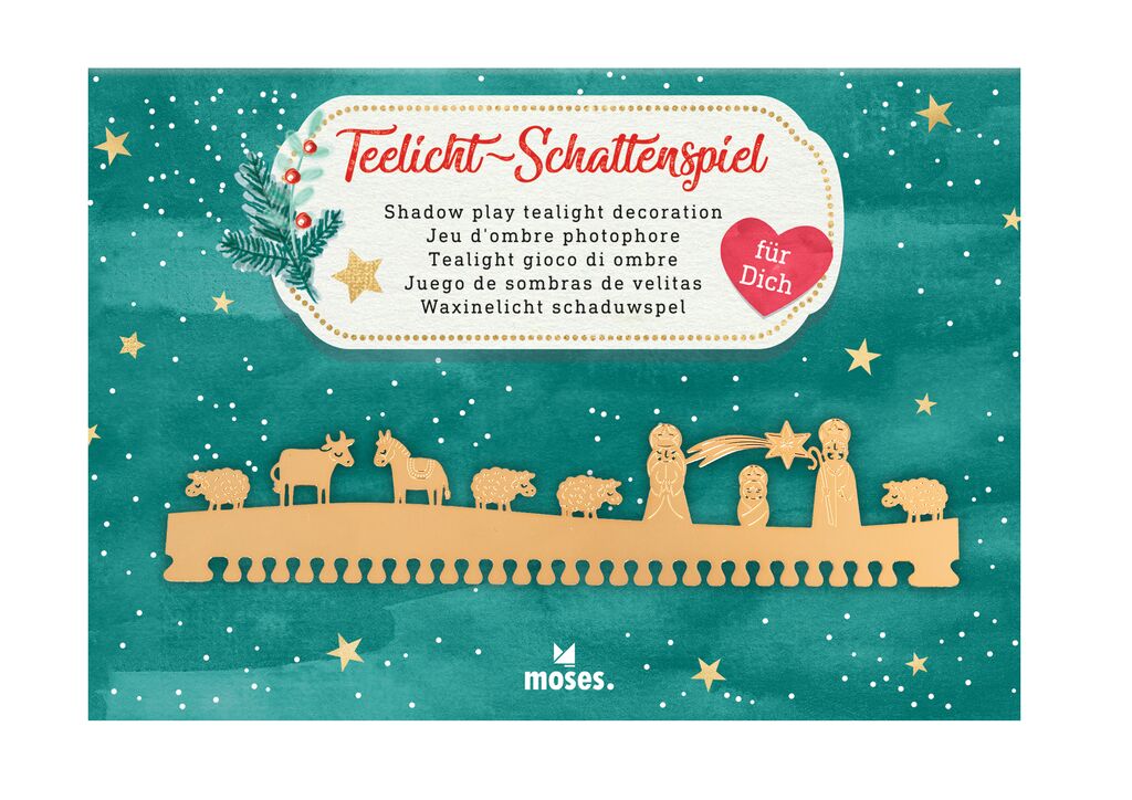 Teelicht-Schattenspiel Winterwunder Krippe