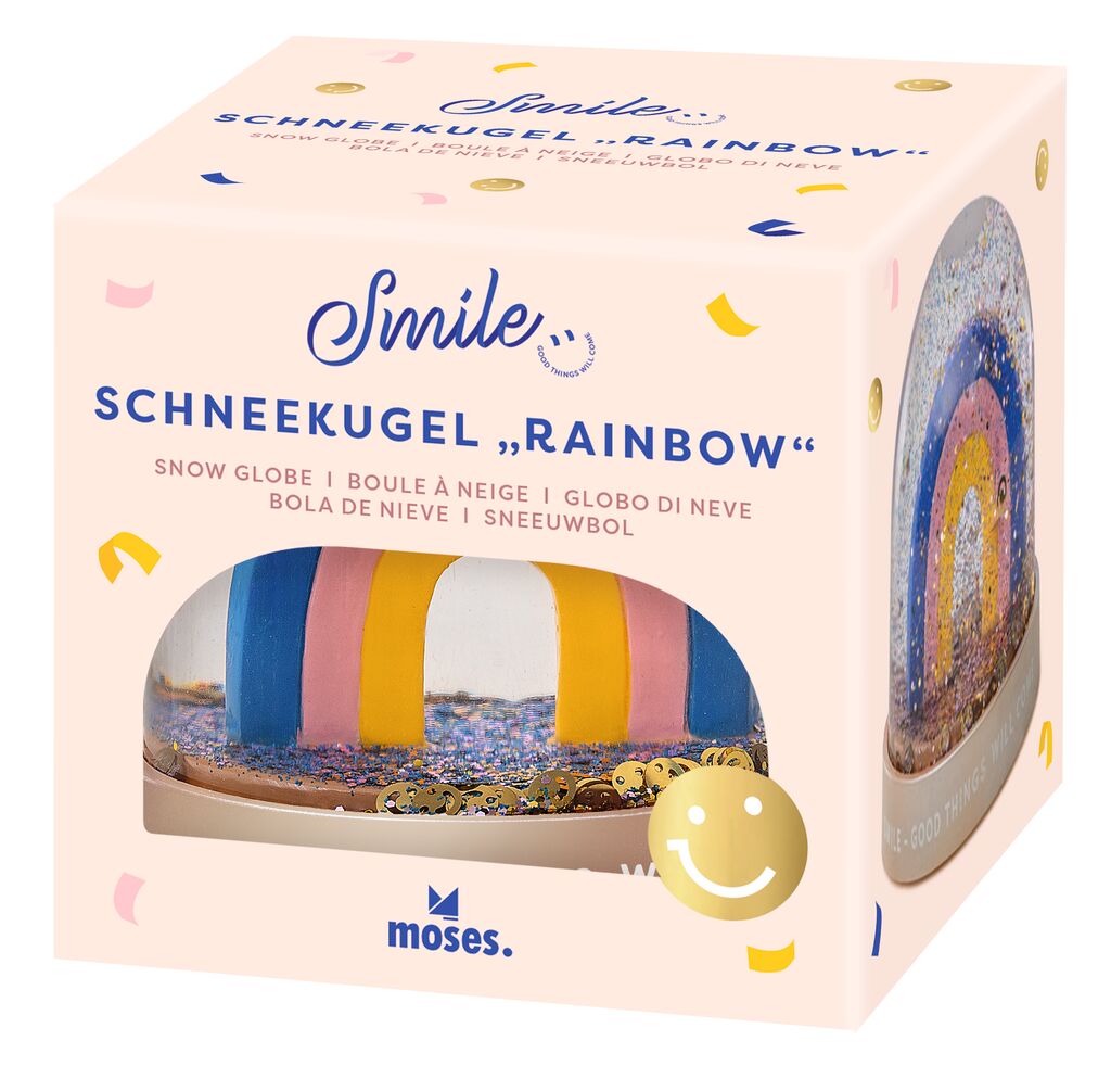 Smile Schneekugel Rainbow