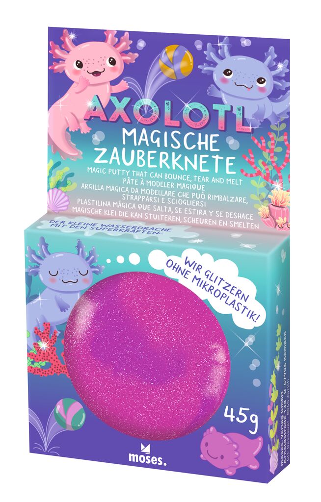 Magische Axolotl-Zauberknete pink-purpur