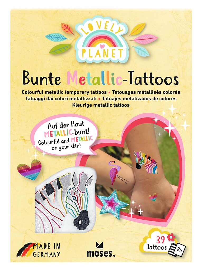 Lovely Planet Bunte Metallic-Tattoos