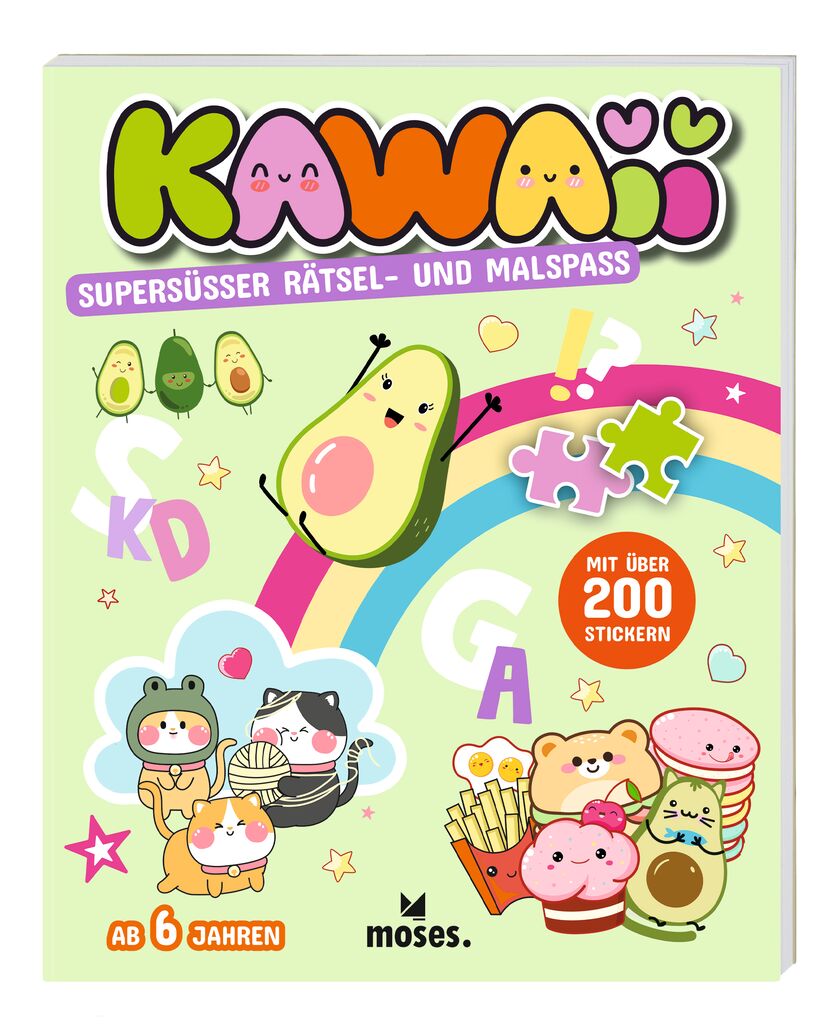 KAWAII Supersüßer Rätsel- und Malspaß